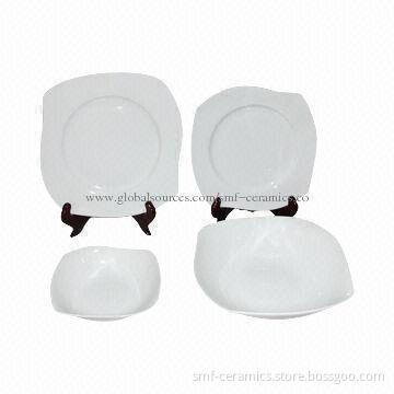 16-piece High White Ceramic Dinner Set, Stocks are Available, Food Safety